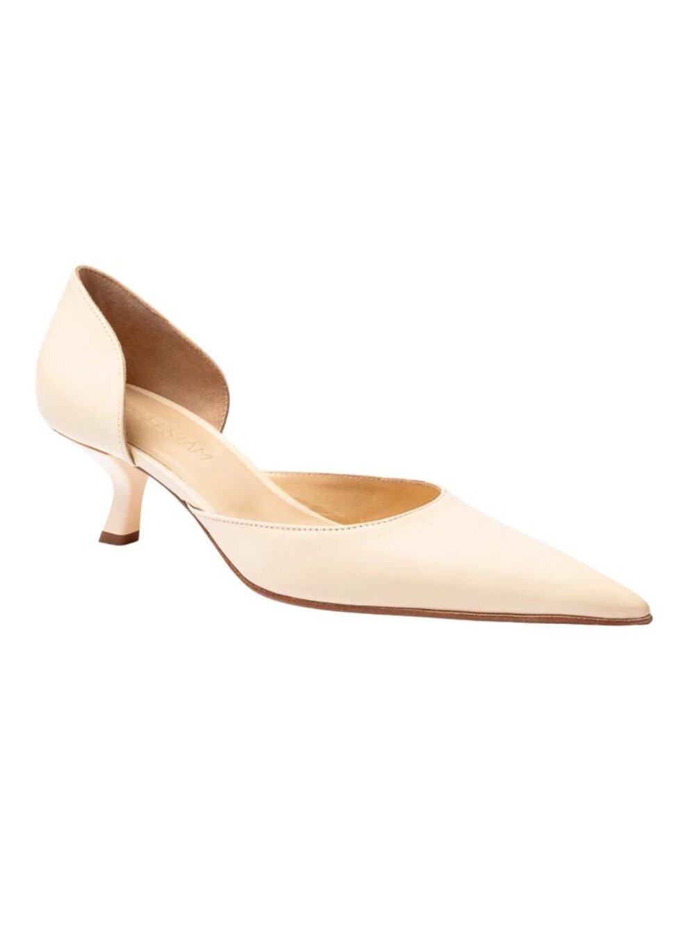 Hagelstam Amber D’Orsay Pump 55 Vanilla Leather GUC $534 Sz 41